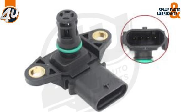 4U 12134BW - Capteur, pression du tuyau d'admission droxauto.com
