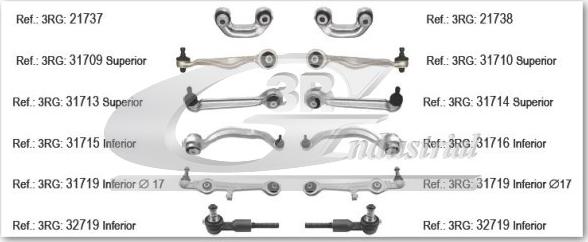 3RG 31774 - Jeu de bras, suspension de roue droxauto.com