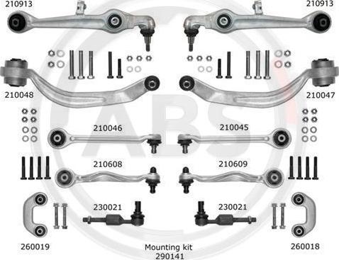 A.B.S. 219902 - Kit de réparation, bras triangulaire droxauto.com
