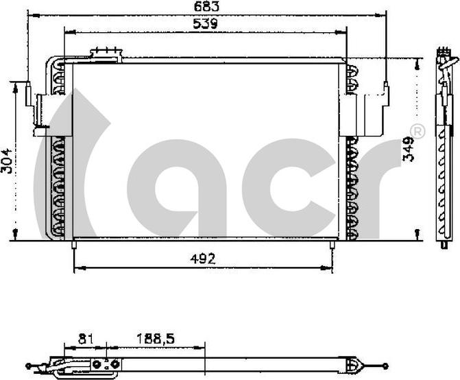 ACR 300165 - Condensateur, climatisation droxauto.com