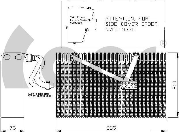 ACR 310119 - Évaporateur climatisation droxauto.com