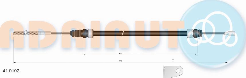 Adriauto 41.0102 - Tirette à câble, commande d'embrayage droxauto.com