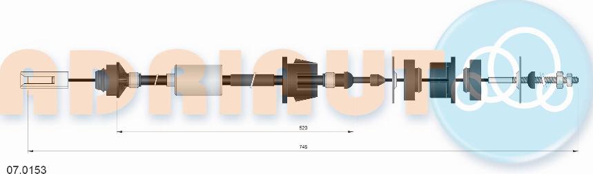 Adriauto 07.0153 - Tirette à câble, commande d'embrayage droxauto.com
