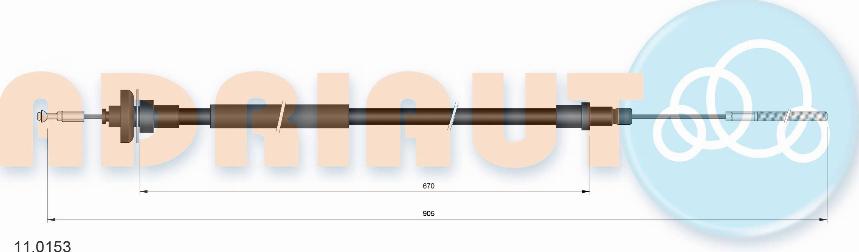 Adriauto 11.0153 - Tirette à câble, commande d'embrayage droxauto.com