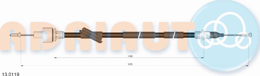 Adriauto 13.0119 - Tirette à câble, commande d'embrayage droxauto.com