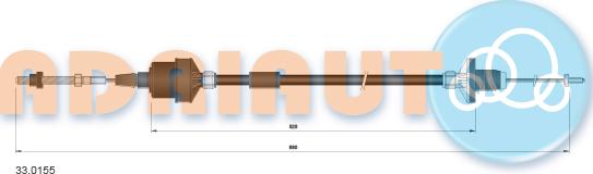 Adriauto 33.0155 - Tirette à câble, commande d'embrayage droxauto.com