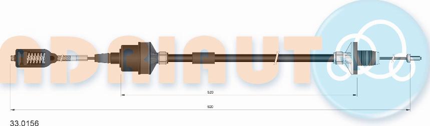 Adriauto 33.0156 - Tirette à câble, commande d'embrayage droxauto.com