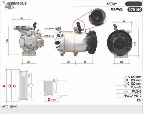 AHE 970150 - Compresseur, climatisation droxauto.com