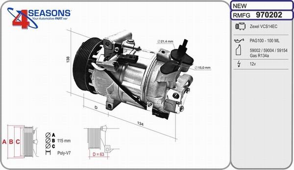 AHE 970202 - Compresseur, climatisation droxauto.com