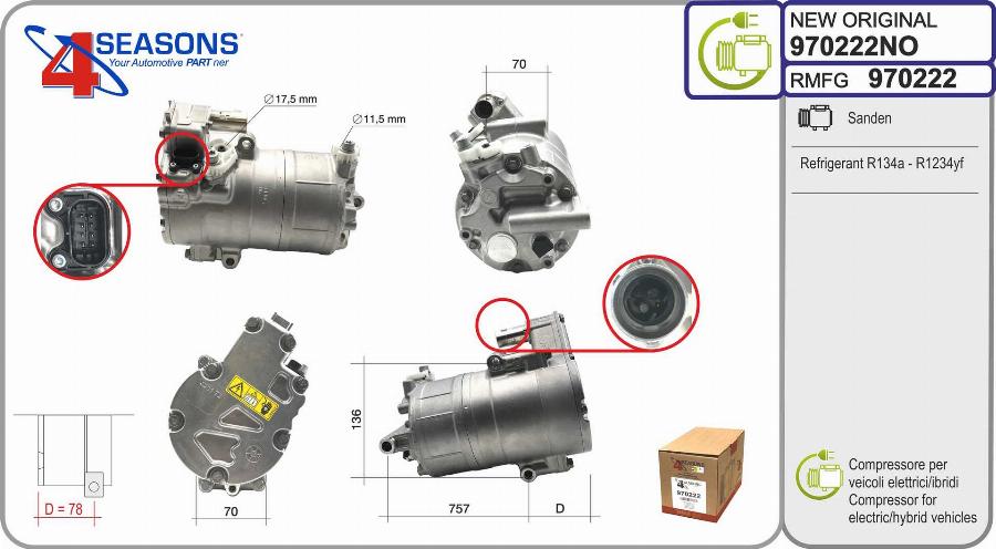 AHE 970222NO - Compresseur, climatisation droxauto.com