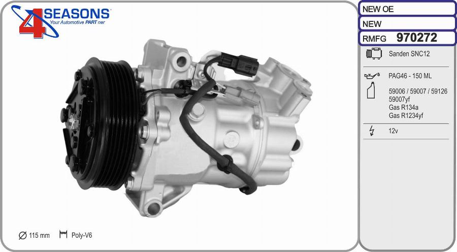 AHE 970272 - Compresseur, climatisation droxauto.com