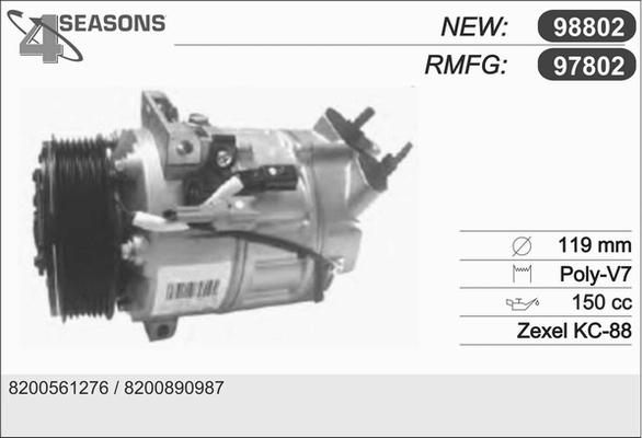 AHE 97802 - Compresseur, climatisation droxauto.com