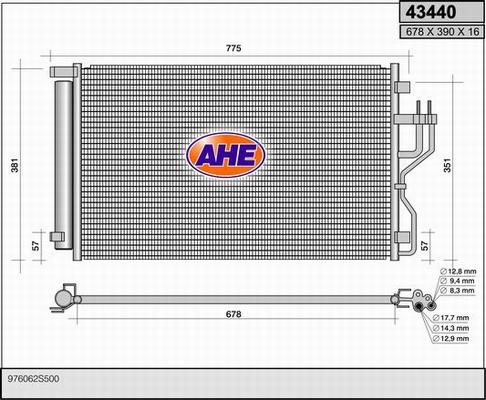 AHE 43440 - Condensateur, climatisation droxauto.com