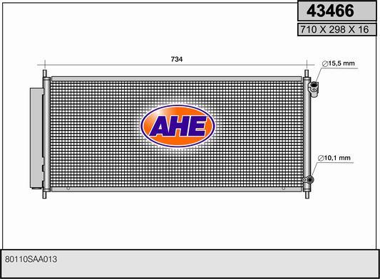 AHE 43466 - Condensateur, climatisation droxauto.com