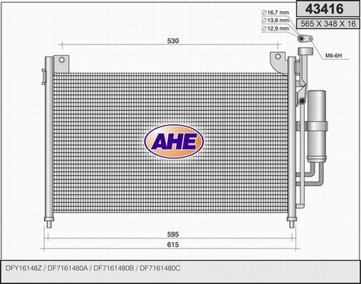 AHE 43416 - Condensateur, climatisation droxauto.com