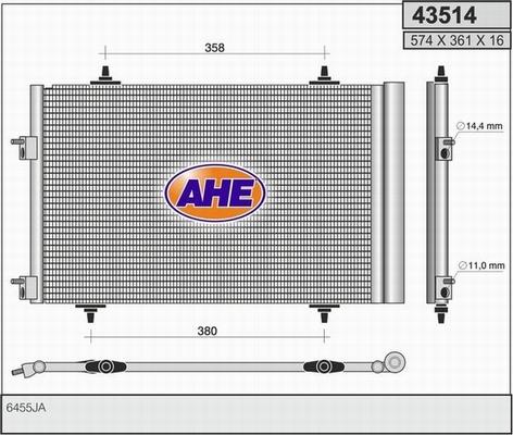 AHE 43514 - Condensateur, climatisation droxauto.com