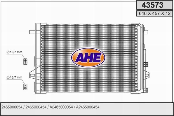 AHE 43573 - Condensateur, climatisation droxauto.com