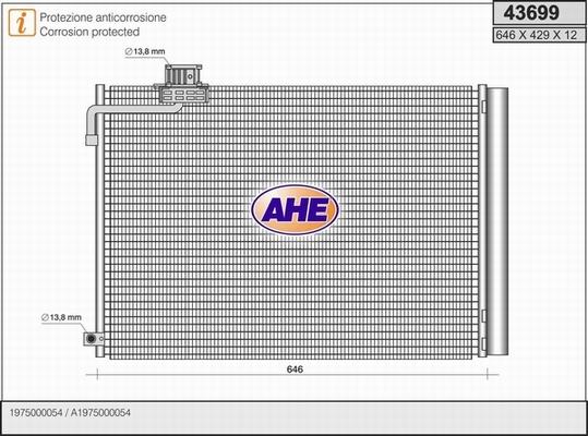 AHE 43699 - Condensateur, climatisation droxauto.com