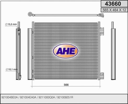 AHE 43660 - Condensateur, climatisation droxauto.com
