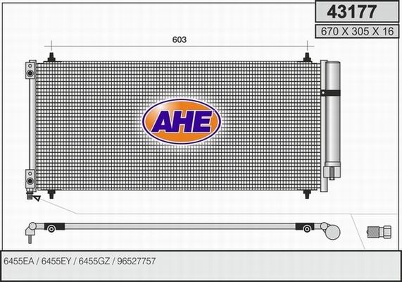 AHE 43177 - Condensateur, climatisation droxauto.com