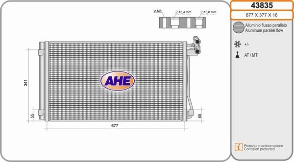 AHE 43835 - Condensateur, climatisation droxauto.com