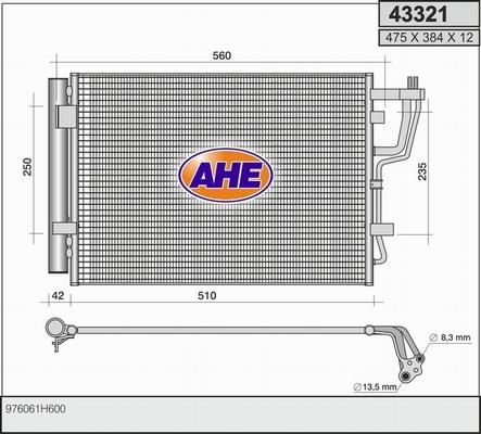 AHE 43321 - Condensateur, climatisation droxauto.com