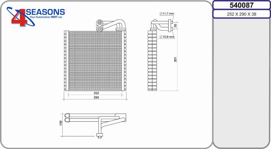 AHE 540087 - Évaporateur climatisation droxauto.com