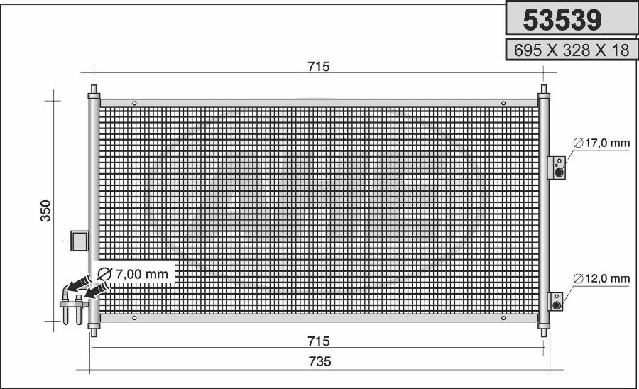 AHE 53539 - Condensateur, climatisation droxauto.com