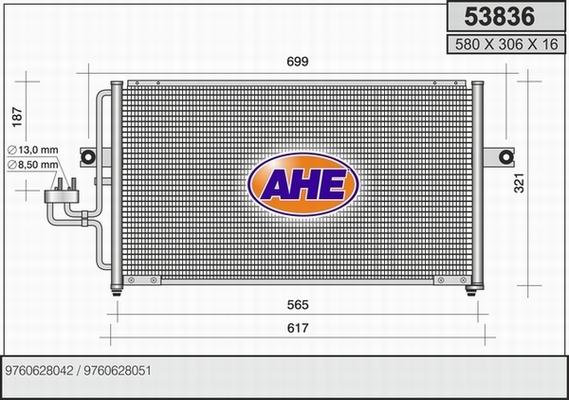 AHE 53836 - Condensateur, climatisation droxauto.com