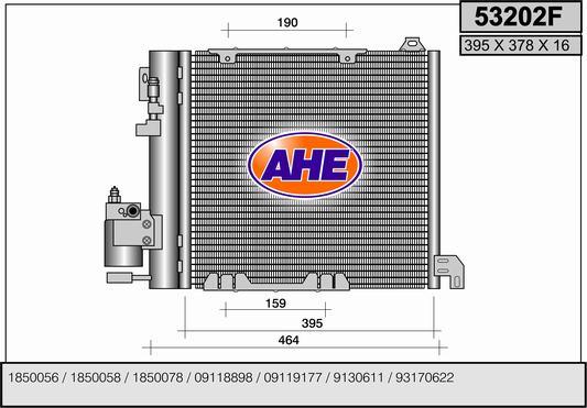 AHE 53202F - Condensateur, climatisation droxauto.com