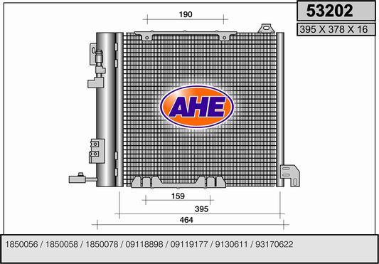 AHE 53202 - Condensateur, climatisation droxauto.com