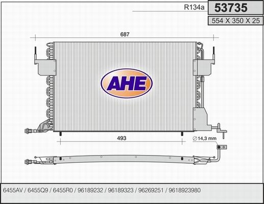 AHE 53735 - Condensateur, climatisation droxauto.com