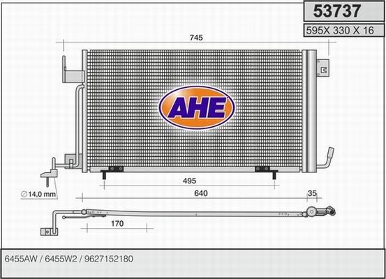 AHE 53737 - Condensateur, climatisation droxauto.com