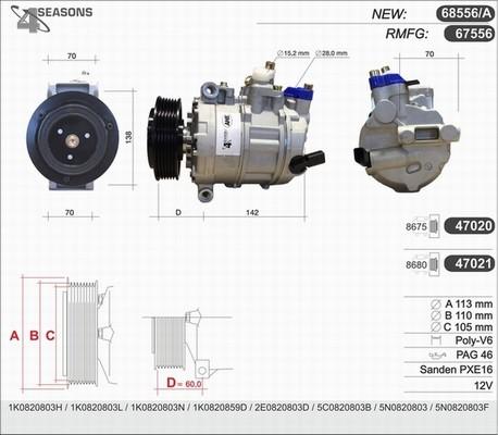 AHE 68556/A - Compresseur, climatisation droxauto.com