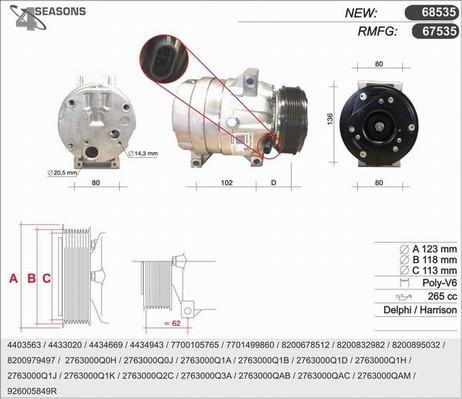 AHE 68535 - Compresseur, climatisation droxauto.com