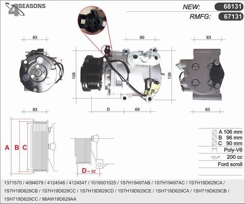 AHE 67131 - Compresseur, climatisation droxauto.com