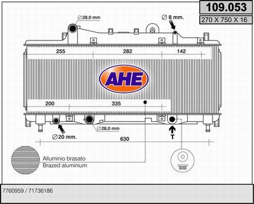 AHE 109.053 - Radiateur, refroidissement du moteur droxauto.com