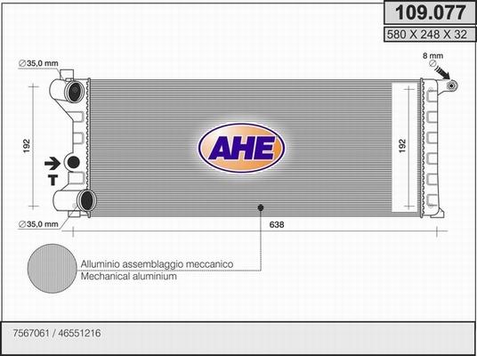 AHE 109.077 - Radiateur, refroidissement du moteur droxauto.com