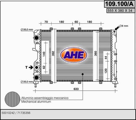 AHE 109.100/A - Radiateur, refroidissement du moteur droxauto.com
