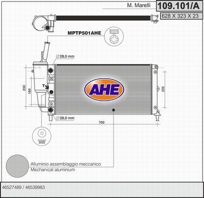 AHE 109.101/A - Radiateur, refroidissement du moteur droxauto.com