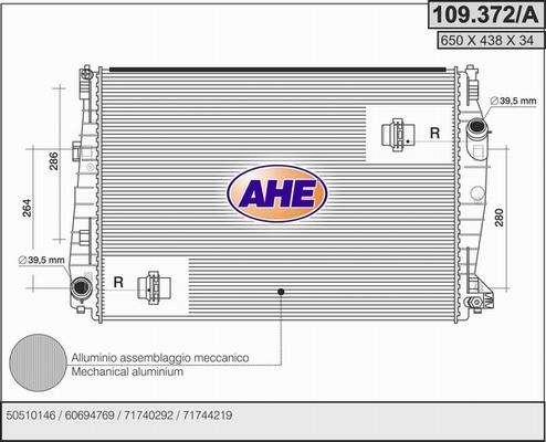 AHE 109.372/A - Radiateur, refroidissement du moteur droxauto.com