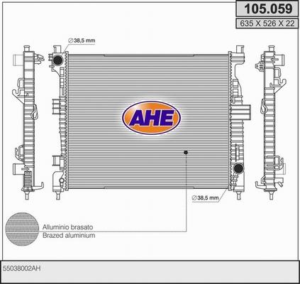 AHE 105.059 - Radiateur, refroidissement du moteur droxauto.com