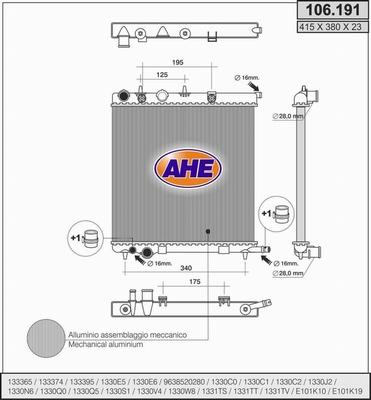 AHE 106.191 - Radiateur, refroidissement du moteur droxauto.com