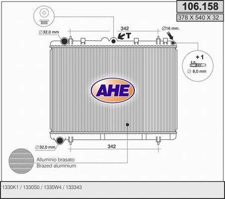 AHE 106.158 - Radiateur, refroidissement du moteur droxauto.com