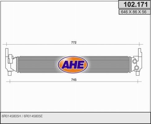 AHE 102.171 - Radiateur, refroidissement du moteur droxauto.com