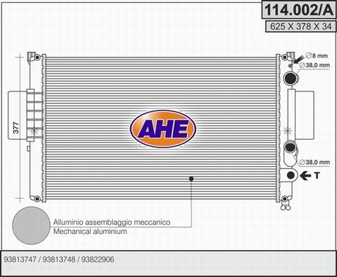 AHE 114.002/A - Radiateur, refroidissement du moteur droxauto.com