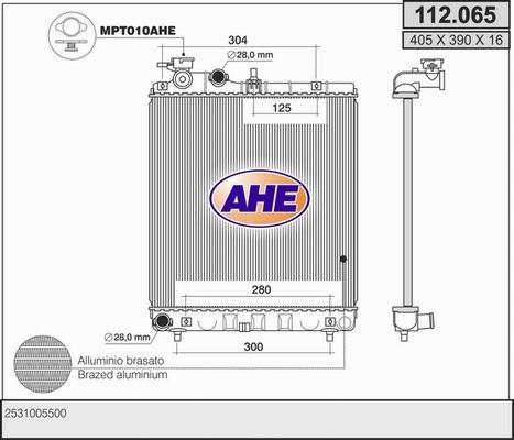 AHE 112.065 - Radiateur, refroidissement du moteur droxauto.com