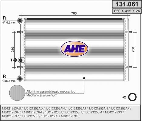 AHE 131.061 - Radiateur, refroidissement du moteur droxauto.com