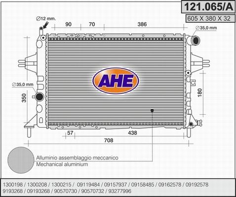 AHE 121.065/A - Radiateur, refroidissement du moteur droxauto.com