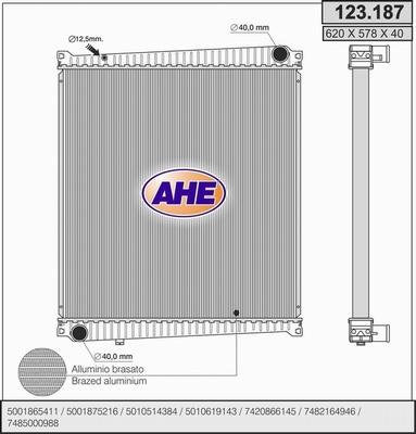 AHE 123.187 - Radiateur, refroidissement du moteur droxauto.com